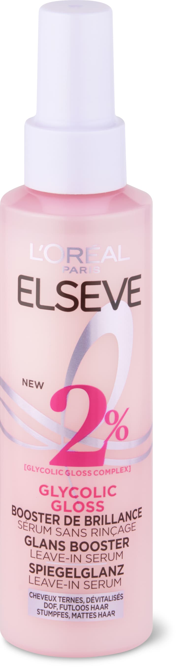 Elsève Glycolic Gloss Leave-In Serum stumpfes, mattes Haar 150ml